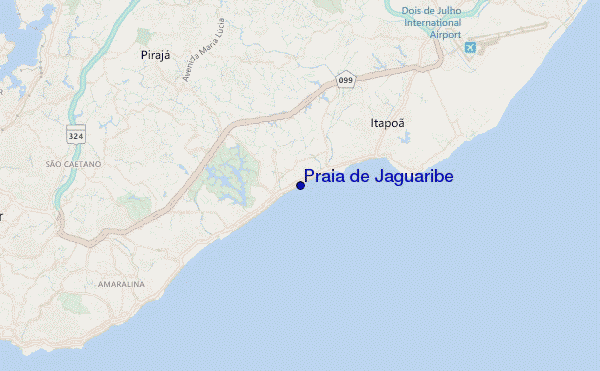 locatiekaart van Praia de Jaguaribe