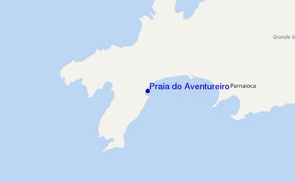 locatiekaart van Praia do Aventureiro