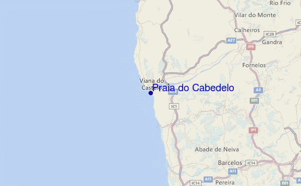 Praia do Cabedelo Location Map