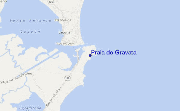 locatiekaart van Praia do Gravatá