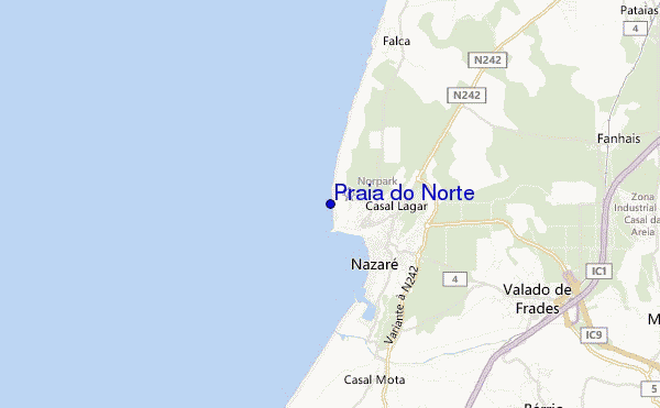 locatiekaart van Praia do Norte