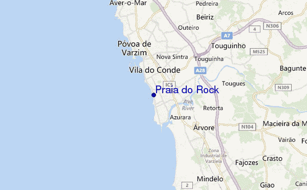 locatiekaart van Praia do Rock