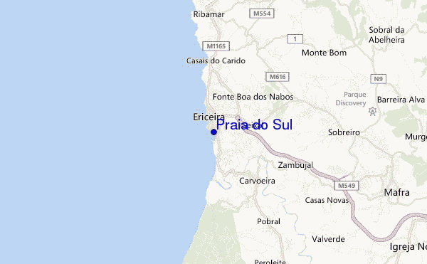 locatiekaart van Praia do Sul