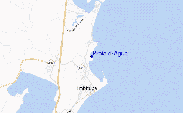 locatiekaart van Praia d'Agua