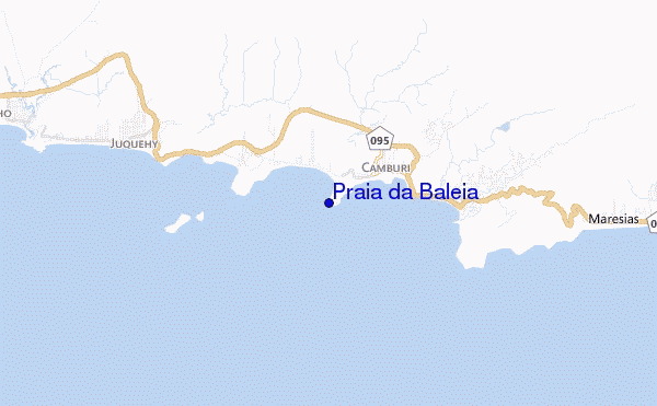 locatiekaart van Praia da Baleia