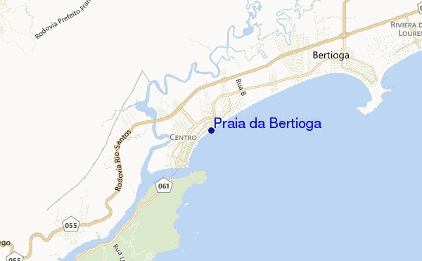 locatiekaart van Praia da Bertioga