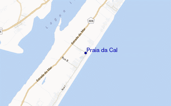 locatiekaart van Praia da Cal