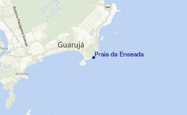 locatiekaart van Praia da Enseada