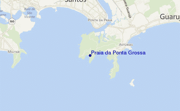 locatiekaart van Praia da Ponta Grossa