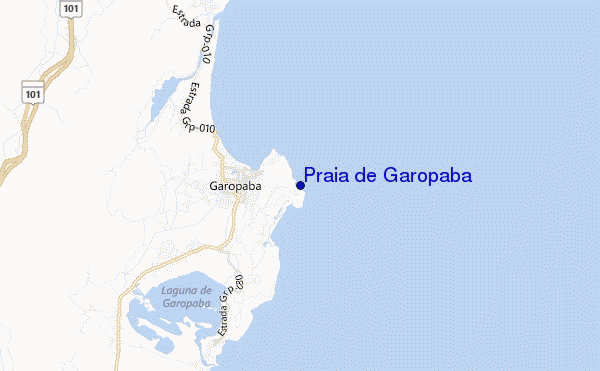 locatiekaart van Praia de Garopaba