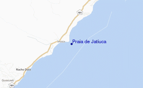 locatiekaart van Praia de Jatiuca