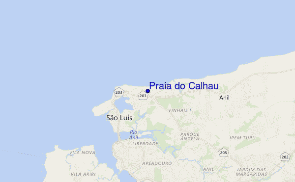 locatiekaart van Praia do Calhau
