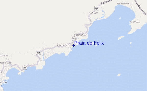 locatiekaart van Praia do Felix