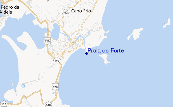 locatiekaart van Praia do Forte