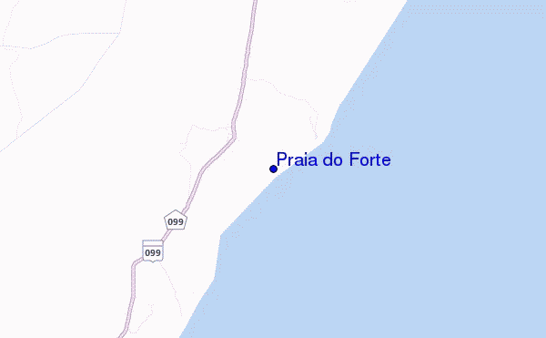 locatiekaart van Praia do Forte