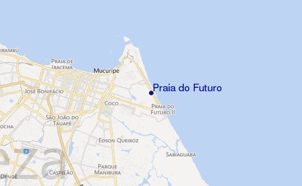 locatiekaart van Praia do Futuro