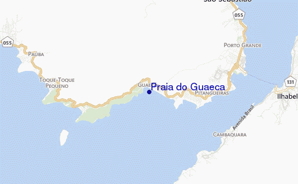 locatiekaart van Praia do Guaeca