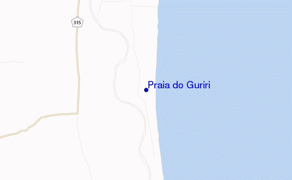 locatiekaart van Praia do Guriri