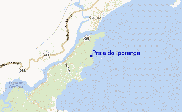 locatiekaart van Praia do Iporanga