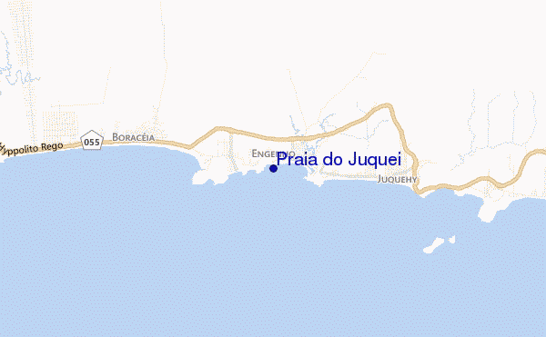 locatiekaart van Praia do Juquei