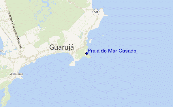 locatiekaart van Praia do Mar Casado