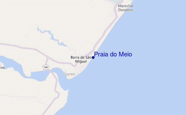 locatiekaart van Praia do Meio