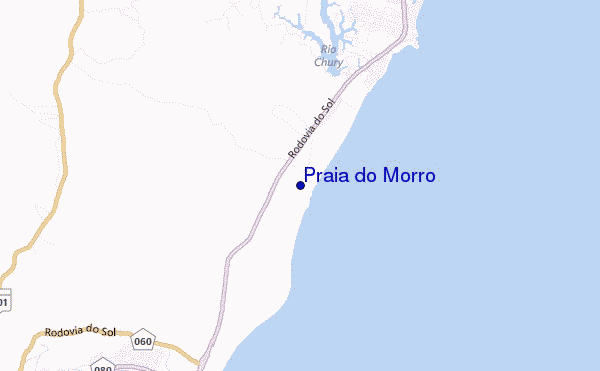 locatiekaart van Praia do Morro