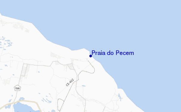 locatiekaart van Praia do Pecem