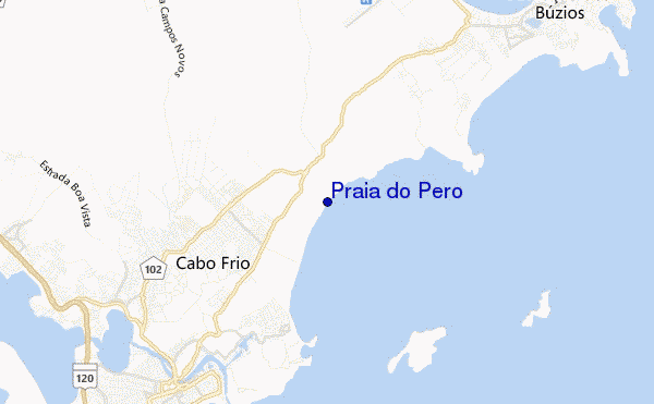 locatiekaart van Praia do Pero