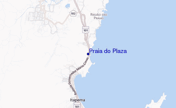 locatiekaart van Praia do Plaza