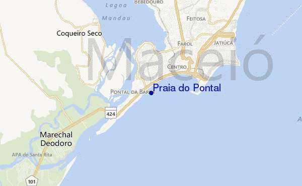 locatiekaart van Praia do Pontal
