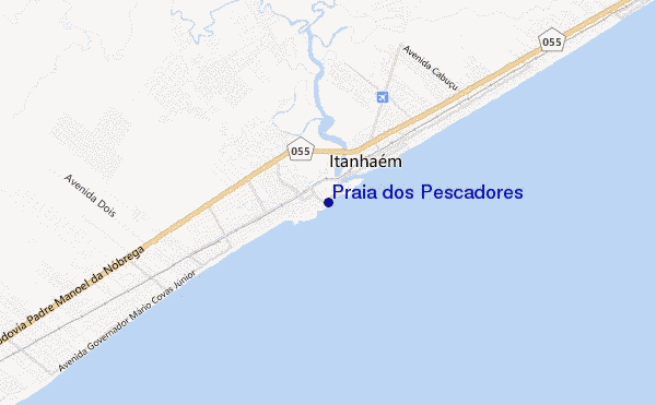 locatiekaart van Praia dos Pescadores