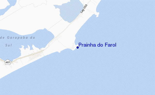 locatiekaart van Prainha do Farol