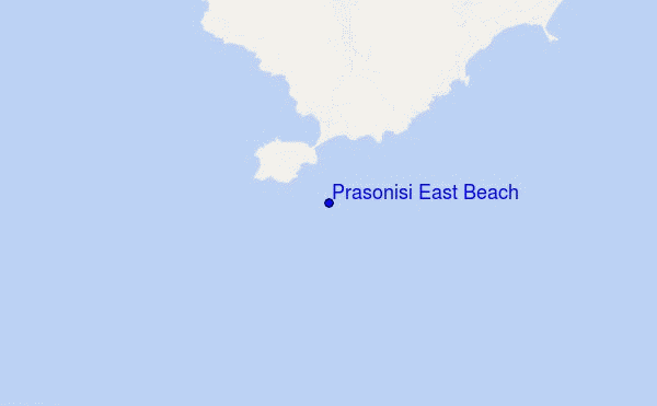 locatiekaart van Prasonisi East Beach