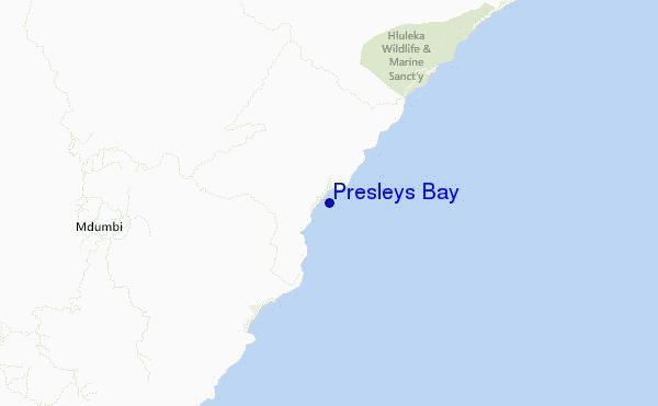 locatiekaart van Presleys Bay