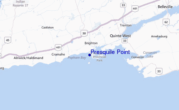 Presquile Point Location Map
