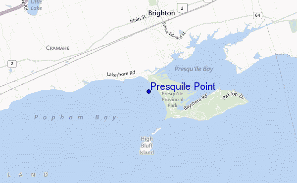 locatiekaart van Presquile Point
