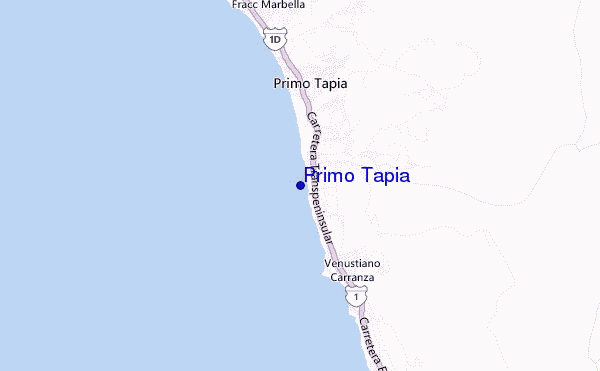 locatiekaart van Primo Tapia