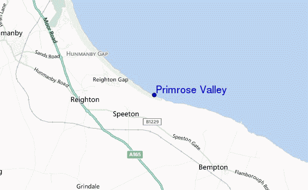 locatiekaart van Primrose Valley