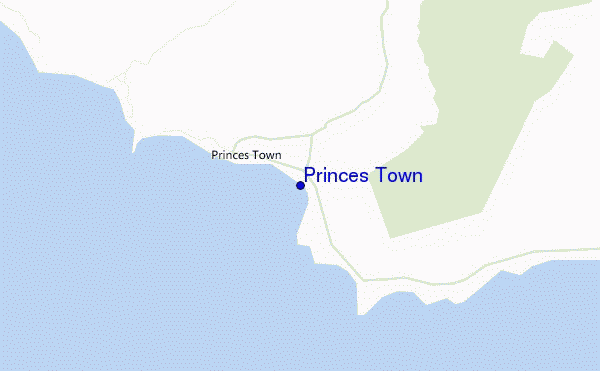 locatiekaart van Princes Town