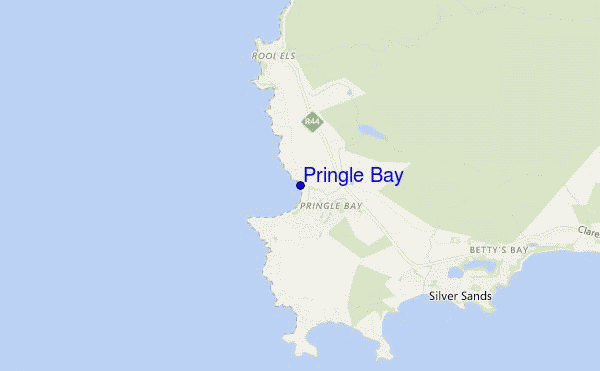 locatiekaart van Pringle Bay