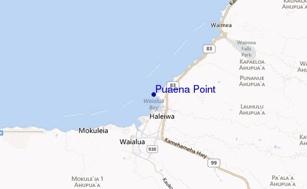 locatiekaart van Puaena Point