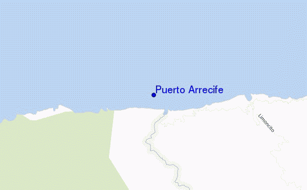 locatiekaart van Puerto Arrecife