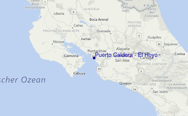 Puerto Caldera Costa Rica Map Puerto Caldera   El Hoyo Golfvoorspellingen en Surfberichten 