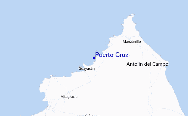 locatiekaart van Puerto Cruz