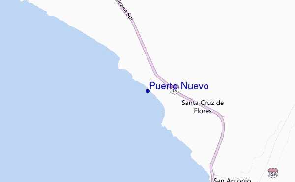 locatiekaart van Puerto Nuevo