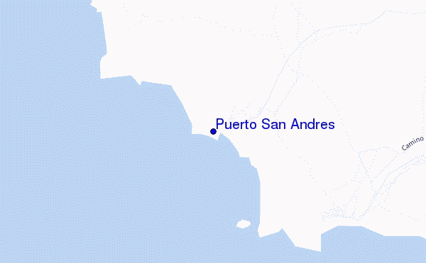 locatiekaart van Puerto San Andres