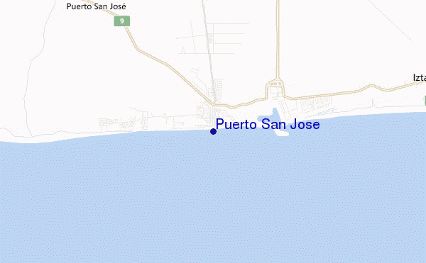 locatiekaart van Puerto San Jose