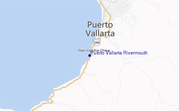 locatiekaart van Puerto Vallarta Rivermouth