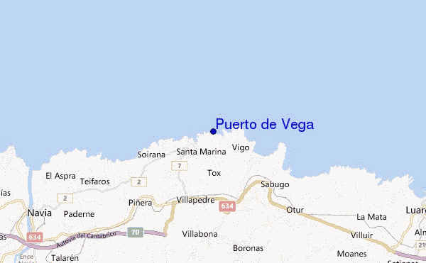 locatiekaart van Puerto de Vega